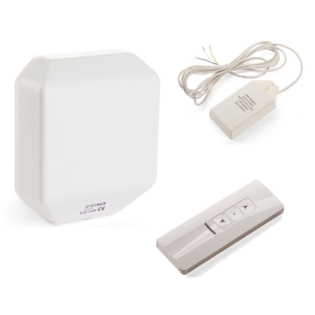 Comfort control kit including control panel, remote control and rain sensor